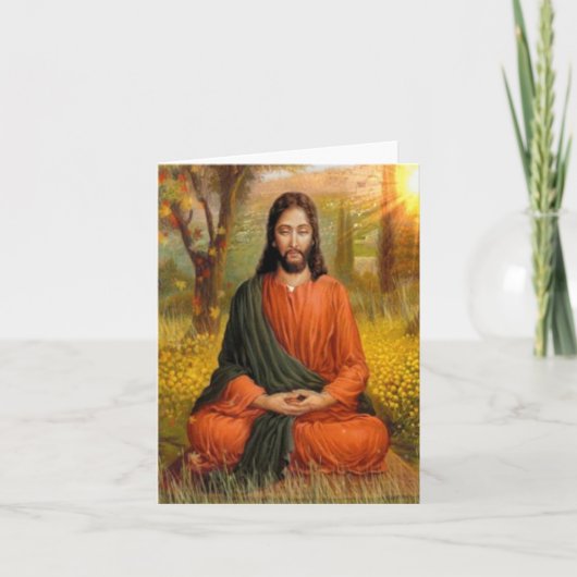 De Meditatie van Jesus-Christus Feestdagen Kaart (Voorkant)