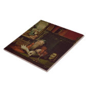De Meditatie van St. Jerome (olie op het paneel) Tegeltje (Zijkant)