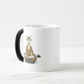 "De mediterende geit" morphing Mok. Magische Mok (Voorkant links)