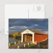 De Medora bedekte brug gebouwd in 1875 Briefkaart (Voorkant / Achterkant)