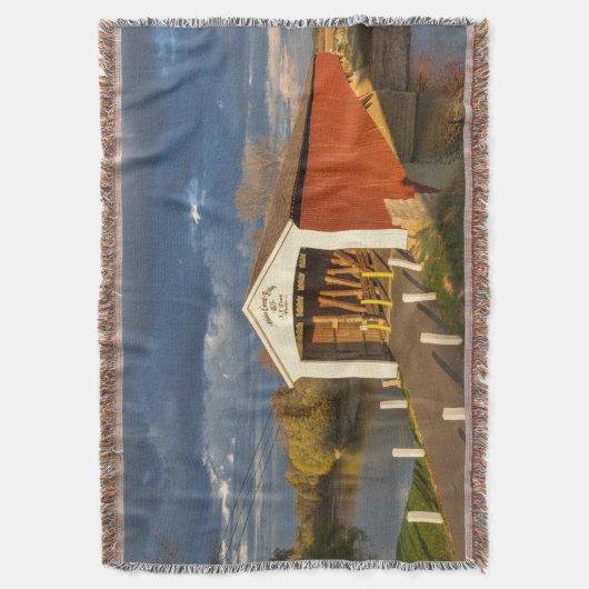 De Medora bedekte brug gebouwd in 1875 Deken (Voorkant Verticaal)