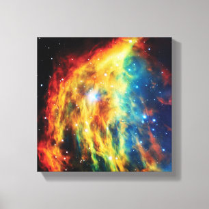 De Medusa-nevel Hubble-foto van de buitenruimte Canvas Afdruk