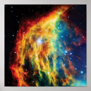 De Medusa-nevel Hubble-foto van de buitenruimte Poster