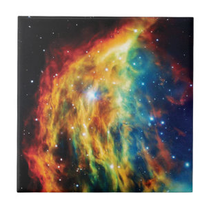 De Medusa-nevel Hubble-foto van de buitenruimte Tegeltje