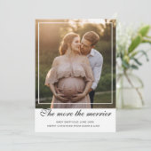 De Meer Groei Vakantie Zwangerschapsaankondigingsk Feestdagenkaart (Staand voorkant)