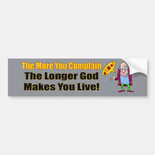 De Meer Je Klaagt Bumpersticker (Voorkant)