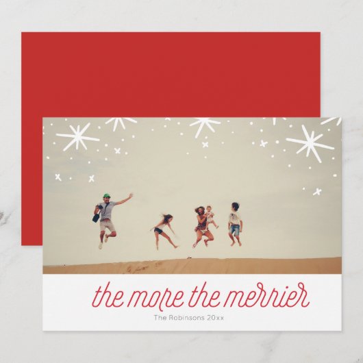De meer Vrolijkere Foto van Kerstmis van de Feestdagenkaart (Voorkant / Achterkant)