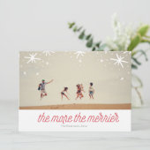 De meer Vrolijkere Foto van Kerstmis van de Feestdagenkaart (Staand voorkant)