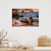 De Meerman van John William Waterhouse Poster (Keuken)