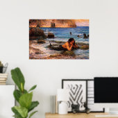 De Meerman van John William Waterhouse Poster (Thuiskantoor)