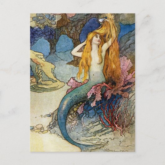 “De Meermin” door Warwick Goble Briefkaart (Voorkant)