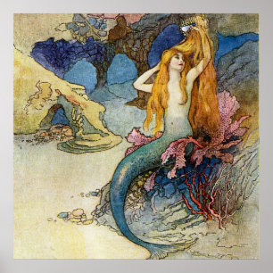 “De Meermin” door Warwick Goble Poster