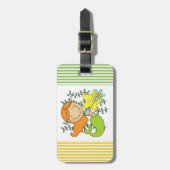 De Meermin van de roodharige Bagagelabel (Voorkant verticaal)