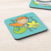 De Meermin van de roodharige Drankjes Onderzetter (Linkerzijde)