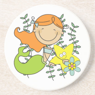 De Meermin van de roodharige Zandsteen Onderzetter