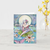 De Meermin van de waterlelie - de Kaart van de (Gele Bloem)