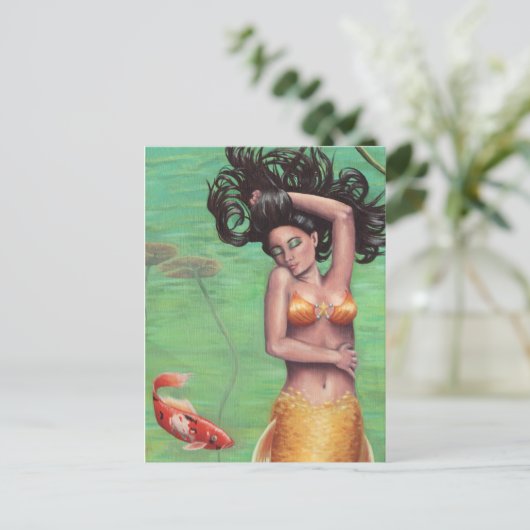 De Meermin van Koi - Briefkaart (Staand voorkant)