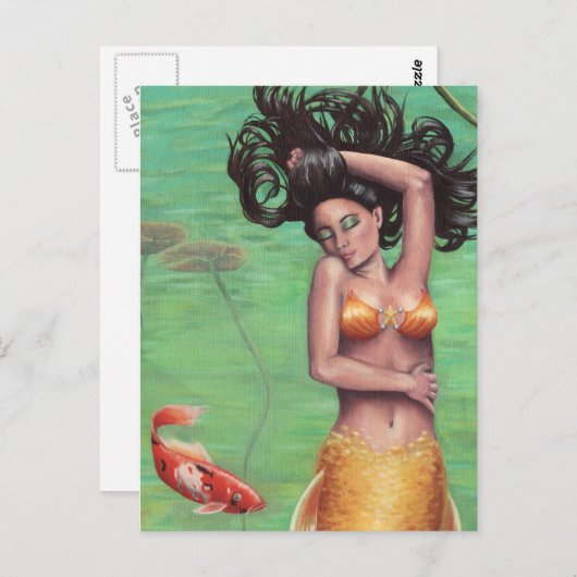 De Meermin van Koi - Briefkaart (Voorkant / Achterkant)