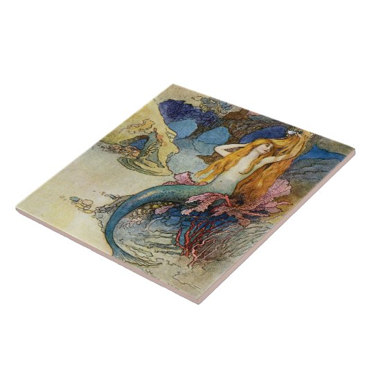 “De Meermin” van Warwick Goble Tegeltje (Zijkant)