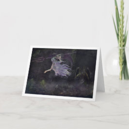 De meermin ziet een Baby Kraken notecard Kaart