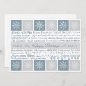 De meertalige "prettige feestdagen (plural:)" feestdagenkaart (Voorkant / Achterkant)