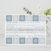 De meertalige "prettige feestdagen (plural:)" feestdagenkaart (Staand voorkant)