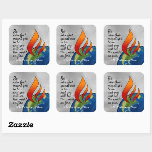 De meest beroemde St. Catherine van Siena Quote Vierkante Sticker