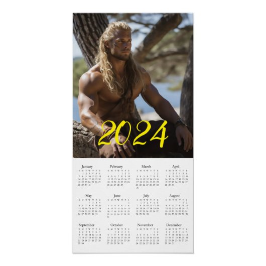 De meest brute macho 2024. Kalender Perfect Poster (Voorkant)
