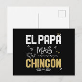 De meest chingon papa Spaanse Papa Cool Mexicaan Briefkaart (Voorkant / Achterkant)