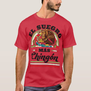 De meest chingon-schoonvader Mexicaanse vlag Cool T-shirt