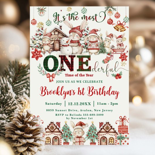 De meest fantastische 1e verjaardag Bunnies Kaart