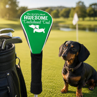 De meest fantastische Dachshund-papa-golfliefhebbe Golfheadcover