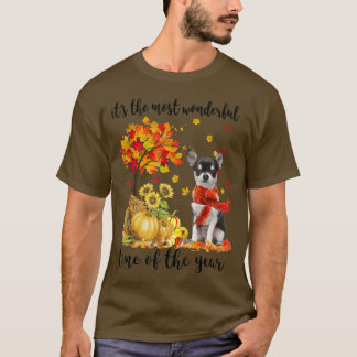De meest fantastische herfst Chihuahua Pumpk T-shirt