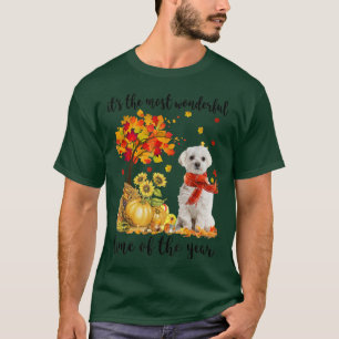 De meest fantastische herfst Maltese pompoen T-shirt