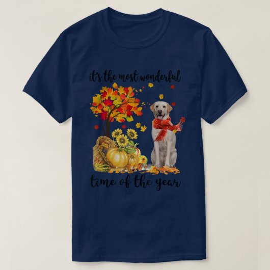 De meest fantastische herfst van Labrador Pumpki T-shirt (Design voorkant)