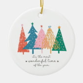 De meest fantastische kerstboomvakantie keramisch ornament (Voorkant)