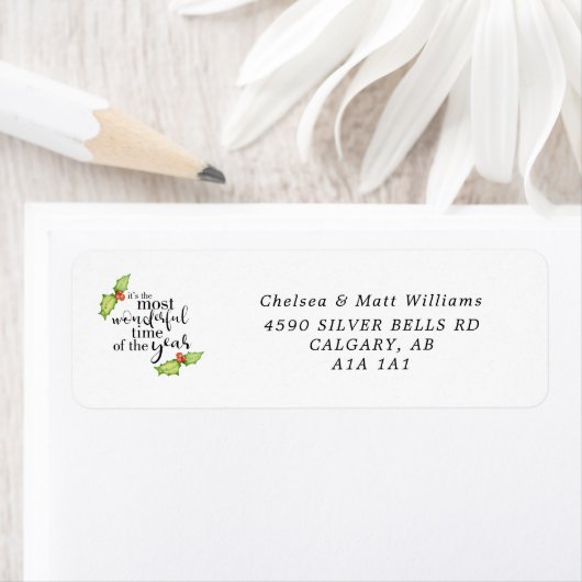 De meest fantastische kerstfeestelijke briefing etiket (Insitu)