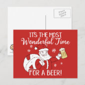 De meest fantastische kersttijd voor een bierkerst feestdagenkaart (Voorkant / Achterkant)