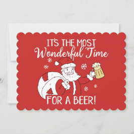 De meest fantastische kersttijd voor een bierkerst feestdagenkaart