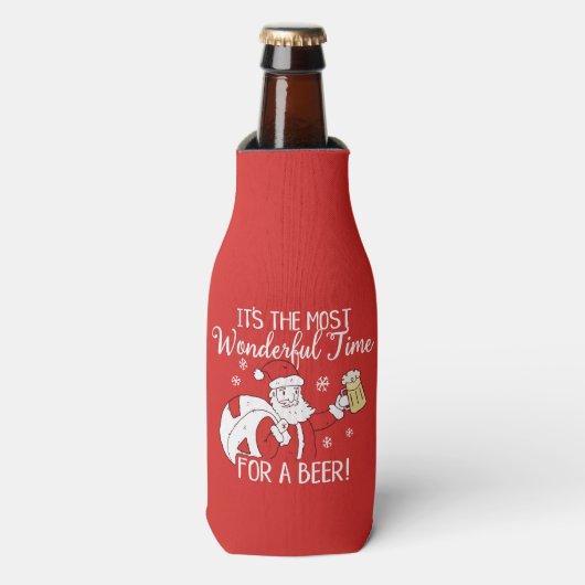 De meest fantastische kersttijd voor een bierkerst flesjeskoeler (Fles Voorkant)