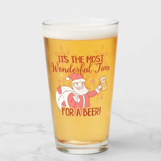De meest fantastische kersttijd voor een bierkerst glas (Voorkant gevuld)