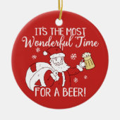 De meest fantastische kersttijd voor een bierkerst keramisch ornament (Voorkant)
