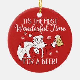 De meest fantastische kersttijd voor een bierkerst keramisch ornament