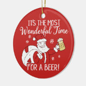 De meest fantastische kersttijd voor een bierkerst keramisch ornament (Links)