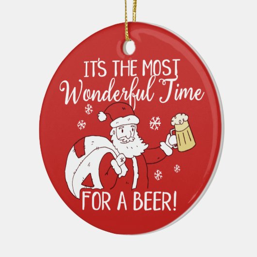 De meest fantastische kersttijd voor een bierkerst keramisch ornament (Links)