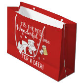 De meest fantastische kersttijd voor een bierkerst large cadeautasje (Voorkant Gekanteld)