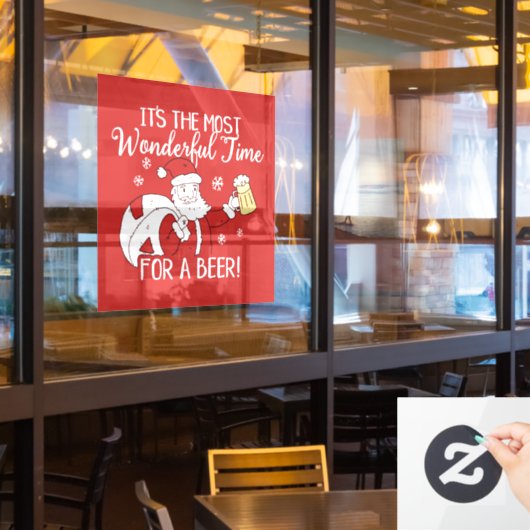 De meest fantastische kersttijd voor een bierkerst raamsticker (Restaurant Raam)