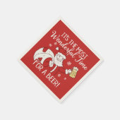 De meest fantastische kersttijd voor een bierkerst servetten (Hoek)