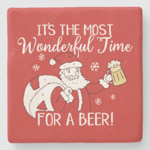 De meest fantastische kersttijd voor een bierkerst stenen onderzetter