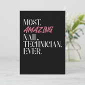 De meest fantastische Nail Technicier ooit Bedankkaart (Staand voorkant)